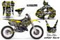 Preview: SilverStar-Silverhaze Hintergrund = Schwarz, Designfarbe = Gelb mit Nummernfeldern für Suzuki RM 125 1999-2000