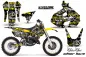 Preview: SilverStar-Silverhaze Hintergrund = Schwarz, Designfarbe = Gelb mit Nummernfeldern für Suzuki RM 125 1999-2000
