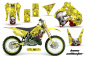 Preview: Bone Collector Gelb mit Nummernfeldern für Suzuki RM 250 1996-1998