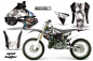 Preview: Mad-Hatter Hintergrund = Schwarz, Designfarbe = Weiß ohne Nummernfeldern für Suzuki RM 250 1999-2000