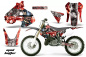 Preview: Mad-Hatter Hintergrund = Rot, Designfarbe = Silber ohne Nummernfeldern für Suzuki RM 250 1999-2000