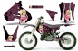 Preview: Mandy Hintergrund = Schwarz, Designfarbe = Pink ohne Nummernfeldern für Suzuki RM 250 1999-2000
