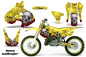 Preview: Bone Collector Gelb mit Nummernfeldern für Suzuki RM 250 1999-2000