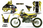 Preview: Mad-Hatter Hintergrund = Gelb, Designfarbe = Schwarz mit Nummernfeldern für Suzuki RM 250 1999-2000