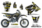 Preview: SilverStar-Silverhaze Hintergrund = Schwarz, Designfarbe = Gelb mit Nummernfeldern für Suzuki RM 85 2001-2023
