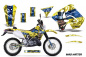 Preview: Mad-Hatter Hintergrund = Gelb, Designfarbe = Blau ohne Nummernfeldern für Suzuki RMX 250S 1996-1998