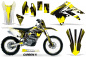 Preview: Carbon-X Gelb mit Nummernfeldern für Suzuki RMX 450Z 2009-2017