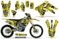 Preview: Northstar Hintergrund = Gelb, Designfarbe = White mit Nummernfeldern für Suzuki RMX 450Z 2009-2017