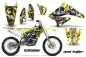 Preview: Mad-Hatter Hintergrund = Gelb, Designfarbe = Silber ohne Nummernfeldern für Suzuki RMZ 250 2004-2006