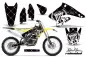 Preview: SilverStar-Reloaded Hintergrund = Schwarz, Designfarbe = Weiß ohne Nummernfeldern für Suzuki RMZ 250 2004-2006