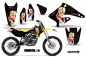 Preview: Mandy Hintergrund = Schwarz, Designfarbe = Rot mit Nummernfeldern für Suzuki RMZ 250 2004-2006