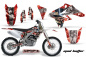 Preview: Mad-Hatter Hintergrund = Rot, Designfarbe = Silber ohne Nummernfeldern für Suzuki RMZ 250 2007-2009