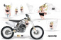 Preview: Mandy Hintergrund = Weiß, Designfarbe = Schwarz ohne Nummernfeldern für Suzuki RMZ 250 2007-2009