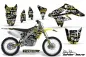 Preview: SilverStar-Silverhaze Hintergrund = Schwarz, Designfarbe = Gelb ohne Nummernfeldern für Suzuki RMZ 250 2007-2009