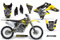 Preview: Toxicity Hintergrund = Schwarz, Designfarbe = Gelb ohne Nummernfeldern für Suzuki RMZ 250 2007-2009
