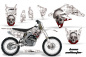 Preview: Bone Collector Weiß mit Nummernfeldern für Suzuki RMZ 250 2007-2009