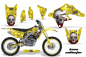 Preview: Bone Collector Gelb mit Nummernfeldern für Suzuki RMZ 250 2007-2009