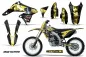 Preview: Mad-Hatter Hintergrund = Schwarz, Designfarbe = Gelb mit Nummernfeldern für Suzuki RMZ 250 2010-2018
