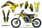 Preview: Carbon-X Gelb mit Nummernfeldern für Suzuki RMZ 250 2010-2018