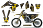Preview: Meltdown Hintergrund = Schwarz, Designfarbe = Gelb mit Nummernfeldern für Suzuki RMZ 250 2010-2018
