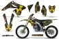 Preview: Meltdown Hintergrund = Schwarz, Designfarbe = Gelb mit Nummernfeldern für Suzuki RMZ 250 2010-2018