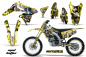 Preview: Mad-Hatter Hintergrund = Gelb, Designfarbe = Silber mit Nummernfeldern für Suzuki RMZ 250 2010-2018