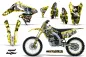 Preview: Mad-Hatter Hintergrund = Gelb, Designfarbe = Silber mit Nummernfeldern für Suzuki RMZ 250 2010-2018