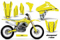 Preview: Diamond Race Hintergrund = Gelb, Designfarbe = Gelb mit Nummernfeldern für Suzuki RMZ 450 2005-2006