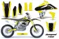 Preview: Diamond Race Hintergrund = Gelb, Designfarbe = Schwarz ohne Nummernfeldern für Suzuki RMZ 450 2007