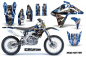 Preview: Mad-Hatter Hintergrund = Blau, Designfarbe = Silber mit Nummernfeldern für Suzuki RMZ 450 2007