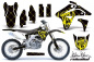 Preview: SilverStar-Reloaded Hintergrund = Schwarz, Designfarbe = Gelb ohne Nummernfeldern für Suzuki RMZ 450 2007