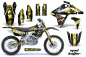 Preview: Mad-Hatter Hintergrund = Schwarz, Designfarbe = Gelb mit Nummernfeldern für Suzuki RMZ 450 2007