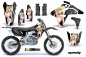 Preview: Mandy Hintergrund = Schwarz, Designfarbe = Weiß mit Nummernfeldern für Suzuki RMZ 450 2007