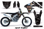 Preview: Mad-Hatter Hintergrund = Schwarz, Designfarbe = Schwarz ohne Nummernfeldern für Suzuki RMZ 450 2008-2017