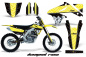 Preview: Diamond Race Hintergrund = Schwarz, Designfarbe = Gelb mit Nummernfeldern für Suzuki RMZ 450 2008-2017