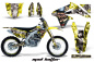 Preview: Mad-Hatter Hintergrund = Gelb, Designfarbe = Silber mit Nummernfeldern für Suzuki RMZ 450 2008-2017