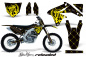 Preview: SilverStar-Reloaded Hintergrund = Schwarz, Designfarbe = Gelb mit Nummernfeldern für Suzuki RMZ 450 2008-2017