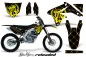 Preview: SilverStar-Reloaded Hintergrund = Schwarz, Designfarbe = Gelb mit Nummernfeldern für Suzuki RMZ 450 2008-2017