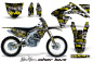 Preview: SilverStar-Silverhaze Hintergrund = Schwarz, Designfarbe = Gelb mit Nummernfeldern für Suzuki RMZ 450 2008-2017