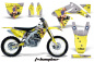 Preview: T-Bomber Gelb mit Nummernfeldern für Suzuki RMZ 450 2008-2017