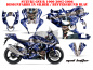 Preview: Mad-Hatter Hintergrund = Blau, Designfarbe = Silber für Suzuki GSX R 1000 2005-2006
