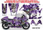 Preview: Mad-Hatter Hintergrund = Lila, Designfarbe = Silber für Suzuki GSX R 1300 Hayabusa 2008-2018