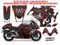 Preview: Widow Maker Hintergrund = Schwarz, Designfarbe = Rot für Suzuki GSX R 1300 Hayabusa 2008-2018