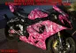 Preview: Butterfly Background = Pink, Design color = Weiss for Suzuki GSXR 600/750 2004-2005