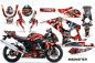 Preview: Mad-Hatter Background = Red, Design color = Silver for Suzuki GSXR 600/750 2004-2005