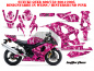 Preview: Butterfly Background = Pink, Design color = Weiss for Suzuki GSXR 600/750 2004-2005