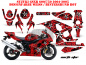 Preview: Northstar Background = Red, Design color = White for Suzuki GSXR 600/750 2004-2005
