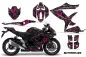 Preview: Butterfly Background = Black, Design color = Pink for Suzuki GSXR 600/750 2008-2010