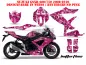Preview: Butterfly Background = Pink, Design color = White for Suzuki GSXR 600/750 2008-2010
