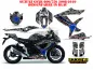 Preview: Rockstar Background = Silver, Design color = Blue for Suzuki GSXR 600/750 2008-2010